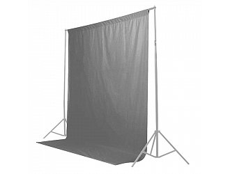Fotografické pozadie 2x3m šedé bavlna