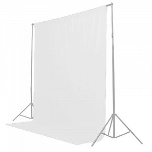 Fotografické pozadie 2x3m biele bavlna