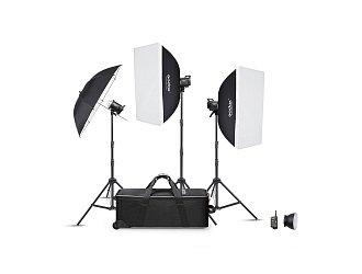 Godox MS300V-D sada 3 štúdiových bleskov 300Ws s príslušenstvom a kufrom
