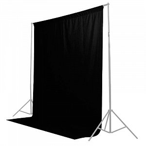 Fotografické pozadie 2x3m čierne bavlna