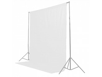 Fotografické pozadie 2x3m biele bavlna