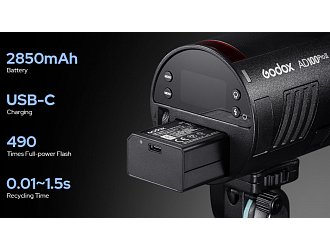 Godox WB100C náhradná batéria USB-C pre blesk AD100Pro AD100ProII