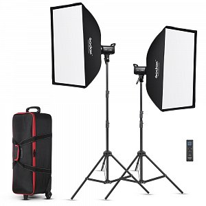 Godox SL100Bi Kit sada dvoch svetiel s príslušenstvom a kufrom
