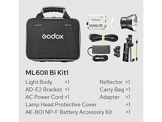 Godox ML60II Bi LED Bi-Color foto/video svetlo 70W Kit1